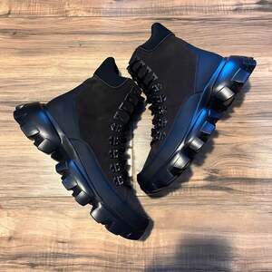 Karl Lagerfeld Paris Men's Mixed Media Hiking Boots